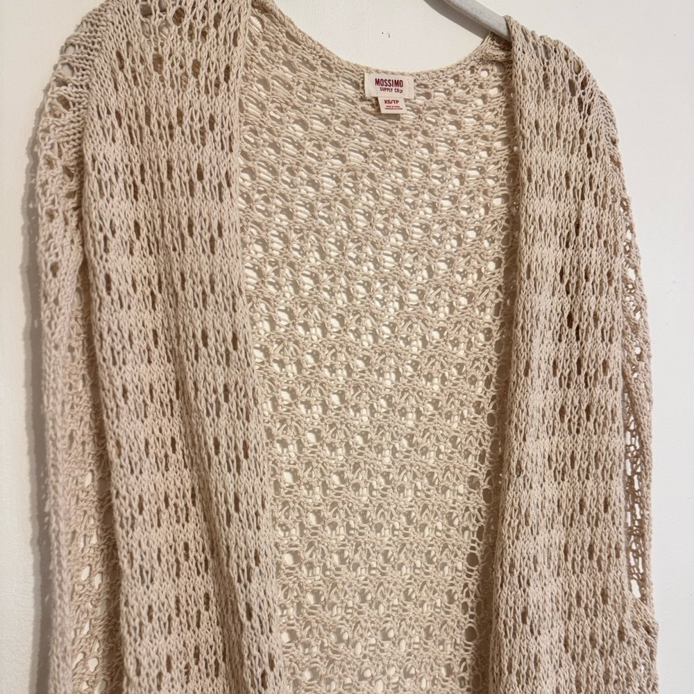 Women’s Oversized Beige Knit Cardigan - Picture 3 of 5